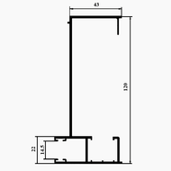 LUS-1091 (Calha Estore Dupla C/ Pelúcia)